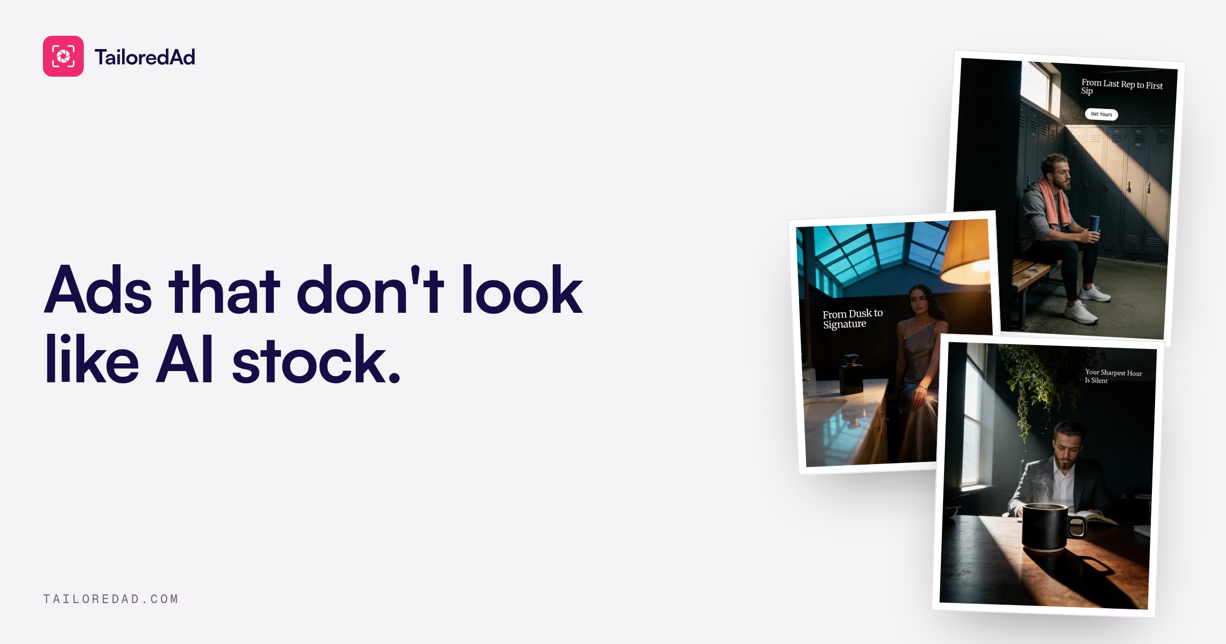 Sample ad creatives generated in TailoredAd